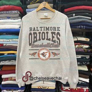 Vintage 90s Baltimore Orioles Baseball Sweatshirt, Retro Orioles MLB Shirt Tee